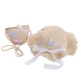 thumbnail image 1 of Huowey Toddler Kids Children Girls Butterfly Sunshade Hat Straw Beach Sun Hat + Straw Bag Boho Dailywear, One Size, 1 of 2