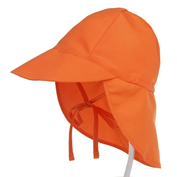 Huowey Boys Kids Sun Hats Sun Protection Upf50+ Bucket Hat Wide Brim Adjustable Bucket Beach Play Hats With Neck Flap Safari Hat,Orange,54