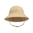 thumbnail image 1 of Huowey Boys Kids Sun Hats Swim Beach Pool Hat Kids Upf 50+ Wide Brim Chin Strap Summer Play Adjustable Outdoor Bucket Hats,Khaki,M, 1 of 8