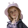 thumbnail image 1 of Huowey Boys Kids Sun Hats Upf 50+ Protection Hat Wide Brim Beach Hats With Adjustable Chin Strap Fishing Hat,Pink,One Size, 1 of 5
