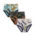 thumbnail image 1 of Huowey Boys Kids Underwear Soft Cotton Boxer Briefs Dinosaur Truck Printed 3 Pack For Pupil Kindergarten Kids,Black,7-8 Years, 1 of 6