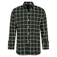 thumbnail image 1 of Huowey Boys Shirts Plaid Long Sleeved Button Down Shirts Turndown Collar Classic Loose Plus Size Blouse Soft Fall Clothes,Black,5-6 Years, 1 of 6