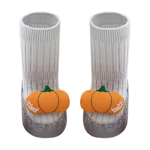 Huowey Boys Shoes Lightweight Cozy Soft Sole Socks Cute Cartoon Graphic Breathable Shoes Baby Non- First Walking Leisure Shoes,Light Gray,6-12M