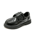 thumbnail image 1 of Huowey Boys Soft Sole Black Leather Shoes for School and Performance Casual Loose Ooutwear Shoes, 1 of 8