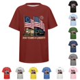 thumbnail image 1 of Huowey Boys Youth Graphic Tees 4Th Of July Shirt Short Sleeve Casual Crewneck Loose Fit Base Top Stylish Celebrate National Flag Print 250Th Anniversary T-Shirt Independence Tshirts,10-11 Years, 1 of 4