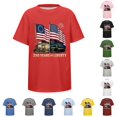 thumbnail image 1 of Huowey Boys Youth Graphic Tees 4Th Of July Shirt Short Sleeve Casual Crewneck Loose Fit Base Top Stylish Celebrate National Flag Print 250Th Anniversary T-Shirt Independence Tshirts,12-13 Years, 1 of 4