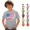 thumbnail image 1 of Huowey Casual Graphic Tee For Boys Kids Independence Day Celebrate 250 Years Tops Short Sleeve Round Neck Lightweight Comfortable Basic Tees Fashionable 1776-2026 Anniversary Tshirts,10-11 Years, 1 of 4