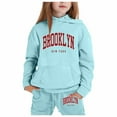 thumbnail image 1 of Huowey Child Toddler Boys Girls Long Sleeve Solid Warm Hoodie Pullover Tops Pants Kids Outfits Sweat Suit, 1 of 4