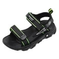 thumbnail image 1 of Huowey Children Boys Sandals Outdoor Hiking Adjustable Strap Sport Sandals Soft Bottom Open Toe Sports Beach Shoes, Green, 1 of 8