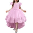 thumbnail image 1 of Huowey Children Kids Girls Dresses Flower Print Lace Wedding Party Formal Princess Long Gown Dress, 1 of 5