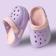 thumbnail image 1 of Huowey Children'S Toddler Boys Clogs Garden Shoes Thick Sole Summer Breathable Hollow Out Beach Pool Sandals Cute Indoor Outdoor Slippers Soft Cozy Sneakers Casual Sneaker,Purple,5.5-6 Years, 1 of 5