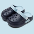 thumbnail image 1 of Huowey Children'S Toddler Boys Clogs Garden Shoes Thick Sole Summer Breathable Hollow Out Beach Pool Sandals Cute Indoor Outdoor Slippers Soft Cozy Sneakers Walkers Shoes,Navy,10-10.5 Years, 1 of 5