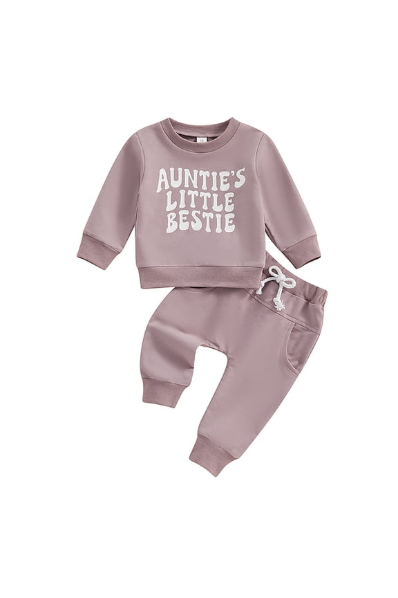 Children'S Toddler Boys Tracksuit Relaxed Fit 2 Piece Clothes Sets Patchwork Long Sleeve Crewneck Print Pullover Sweatshirt Drawstring Trouser Fashionable Spring Sweatsuits,Purple,6-12 Months