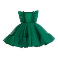 thumbnail image 1 of Huowey Flower Girl Dress Ruffle Tulle Beads Toddler Wedding Pageant Birthday Party Evening Tutu Dresses, 1 of 5