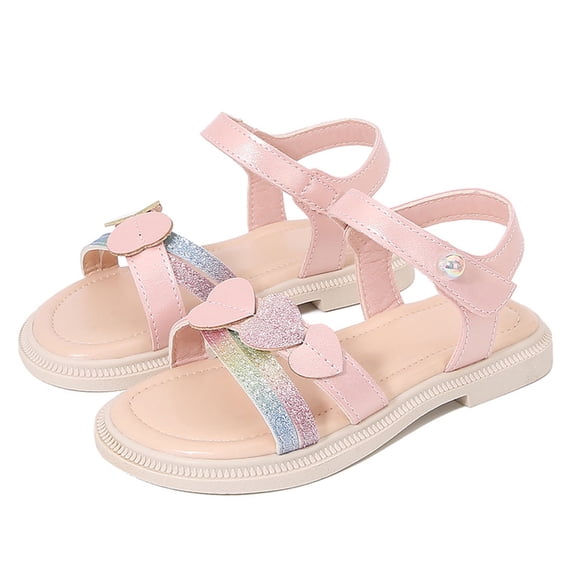 Huowey Girl Princess Sandals Rhinestone Slingback Sandals Sandals Ankle Strap Casual Bohemian Beach Shoes