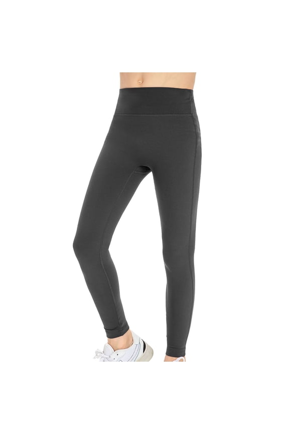 Girl's Lined Leggings Youth High Waist Warm Winter Athletic Yoga Pants with Hidden Pocket