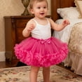 thumbnail image 1 of Huowey Girls Baby Tutu Skirt Carnival Party Performance Ruffled Lettuce Trim Elastic Waist Solid Color Fluffy Soft Tulle Skirt,Red,6-12 Months, 1 of 8