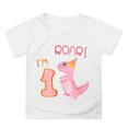 thumbnail image 1 of Huowey Girls Boys T Shirt Summer For Birthday Parties Stretchy Round Neck Tees With Number Printed Comfortable Casual Short Sleeved Shirts For Kids Summer Tees, White, 12-13 Years, 1 of 3