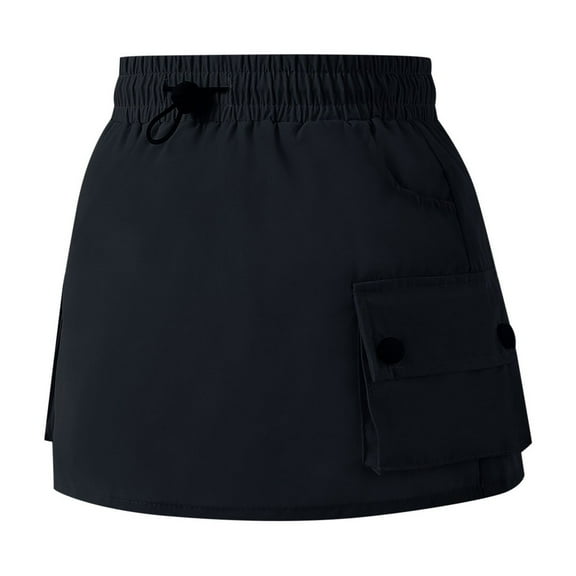Huowey Girls Cargo Skirt High Waisted with Pocket Skirt Casual Cargo Short Skirts