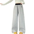 thumbnail image 1 of Huowey Girls Casual Sweatpants Straight Leg Loose Fit Drawstring Elastic Waist Joggers Solid Color Relaxed Running Athletic Sport Trousers For Teens Dailywear, 1 of 5