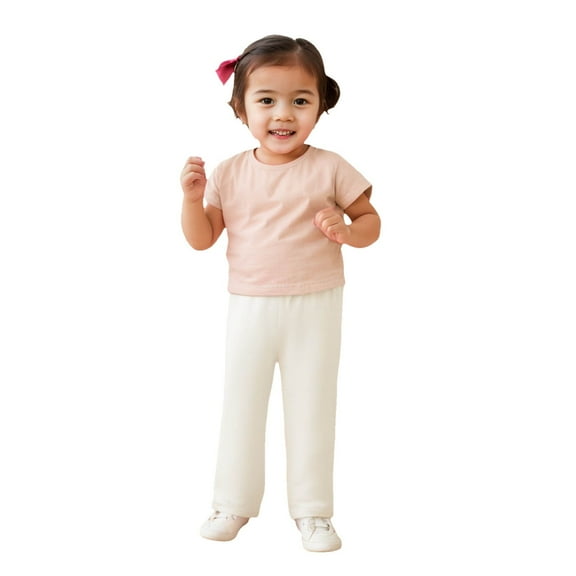 Huowey Girls Pants Child Kids Spring Autumn Solid Color Woolen Warm Comfortable Outwear Pants