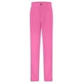 thumbnail image 1 of Huowey Girls School Unifor Trousers Solid Color Breathable Comfortable Cozy Dress Pants High Stretchy With Pockets Yoga Pants Flat Front Comfortable Bootcut Slacks Stylish Streetwear,Pink,7-8 Years, 1 of 5