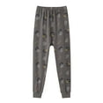 thumbnail image 1 of Huowey Girls Sleep Pants Cute Cartoon Print Loose Wide Leg Layering Elastic Waist Comfortable Soft Bottoms Breathable Fashion Casual Home Trousers,Dark Gray,5-6 Years, 1 of 3