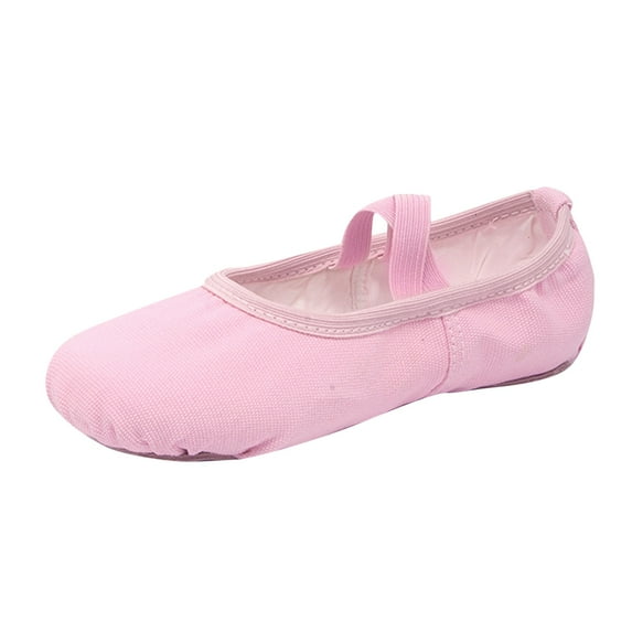 Huowey Girls Sneakers Solid Color Dance Shoes Elastic Yoga Ballet Performance Soft Breathable Comfort Footwear,C,6-7 Years