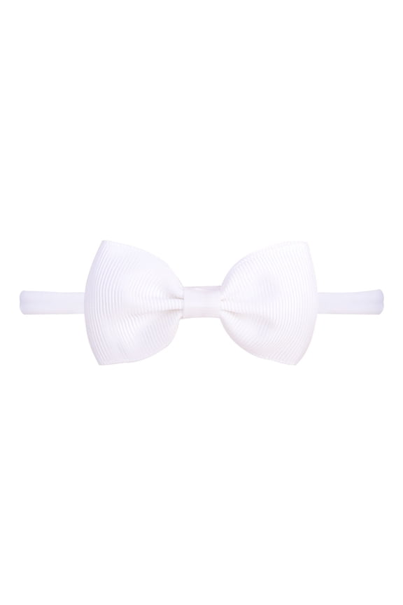 Girls Soft Stretch Headbands Cute Bow Non- Elastic Headwraps Hair Solid Color Fashion Sport Cute Hair Accessories,White,One Size