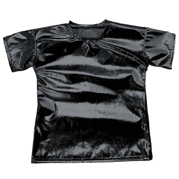 Huowey Girls T Shirts Shiny Sequins Shirts Sleeveless Round Neck Crop Top Performance Party Glitter T-Shirt Comfort Fit Fashion Streetwear Graphic Cotton Tee Top,Black,12-13 Years