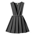 thumbnail image 1 of Huowey Girls Uniform Jumper Dresses Casual Sleeveless V Neck A Line Pleated Dress For Toddler Kids Knee Length Comfortable Overall Outfit Dailywear, 1 of 3