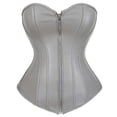 thumbnail image 1 of Huowey Gray Renaissance Corset Tops For Women Halloween Costumes Zip Front Steampunk Victorian Lace Up Bustier Cosplay Party Clothes,XXXXXXXL, 1 of 2
