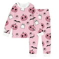 thumbnail image 1 of Huowey Halloween Bamboo Pajamas Toddler 2 Pieces Pajama Sets With Bamboo Viscose Snug Fit Pjs For Boys Comfort Long Sleeve Matching Pant Loungewear,Pink,7-8 Years, 1 of 4