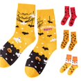 thumbnail image 1 of Huowey Halloween Socks For Men Women Crew Cotton Pumpkin Ghost Pattern Fall Winter Soft Festival Party Socks, 1 of 5