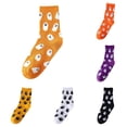 thumbnail image 1 of Huowey Halloween Socks For Men Women Crew Socks Ghost Pattern Halloween Gift Fall Winter Comfort Festival Party Socks,Light Yellow, 1 of 8