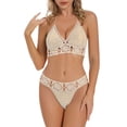 thumbnail image 1 of Huowey Handmade Crochet Hollowed Out Bikini Set For Women Beach Swimsuit Swimwear With Bra Resort Swim Wear Honeymoon Cruise Trendy Wear, 1 of 4