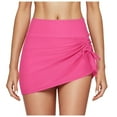 thumbnail image 1 of Huowey High Waisted Pleated Slit Drawstring Swim Skirt Shorts Exposure Double Layer Yoga Bottoms For Women Tropical Swim Wear Honeymoon Cruise Trendy Wear, 1 of 4