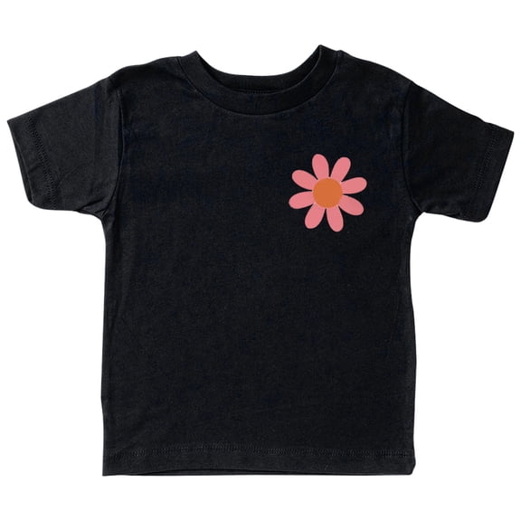 Huowey Holiday Tops For Child Letter Flower Print Short Sleeve Round Neck T-Shirt Leisure Soft Tee Dailywear Soft Fall Clothes,Black,8-9 Years