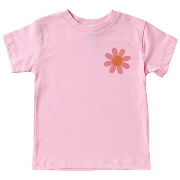 Huowey Holiday Tops For Child Letter Flower Print Short Sleeve Round Neck T-Shirt Leisure Soft Tee Dailywear Soft Fall Clothes,Pink,13-14 Years
