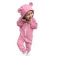thumbnail image 1 of Huowey Baby Girls Boys Bear Ear Solid Color Jumpsuit Soft Romper Onesie Holiday Dailywear, 18-24 Months, 1 of 4