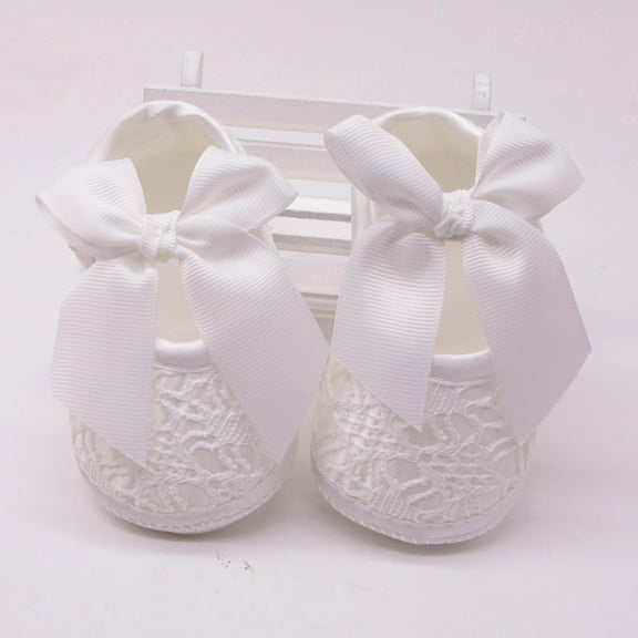 Huowey Baby Girls Soft Shoes Soft Soled Non- Bowknot Footwear Crib Shoes Lovely Footwear, 11