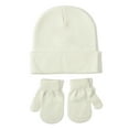 thumbnail image 1 of Huowey Infants Baby Knitted Hat And Glove Set Versatile Solid Color Fall New Children Wool Pullover Hat Cozy Dailywear, S, 1 of 2