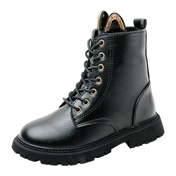 Huowey Children Shoes Heel Ankle Boots Comfortable Soft Sole Casual Boots Cozy Footwear, 4-4.5 Years