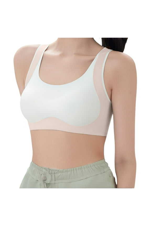 Infants Crop Tops Bra Girls Seamless Sports Bra Training White Teen Bra Camisole Style Lightweight Seamless Kids Holiday Dailywear, 9-12 Years