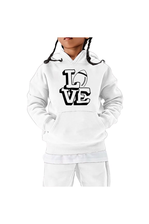 American Football Fans Sports Gift Sweatshirt Vintage Rugby Player Sports Retro Kids Boy Girl Rugby Pullover Hoodie