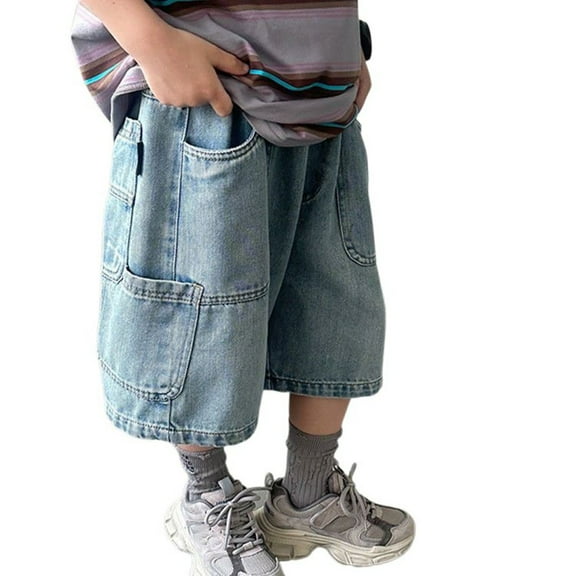 Huowey Kids Jeans For Boys Girls Comfortable Casual Denim Pants Everyday Wear Non- Stretch Soft Fabric Durable Stitching For Summer Lovely Dailywear, 5-6 Years
