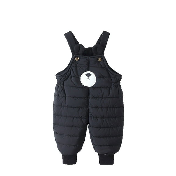 Huowey Kids Toddler Boys Girl Snow Ski Bib Overalls Sleeveless Zipper Jumpsuit Winter Warm Down Pants Classic Dailywear, 3-4 Years