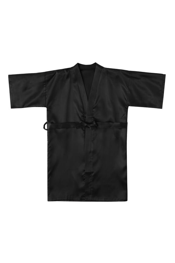 Toddler Baby Kids Girls Solid Color Silk Satin Kimono Robes Bathrobe Sleepwear Pajamas Holiday Loungewear, 2-3 Years