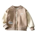 thumbnail image 1 of Huowey Toddler Kids Baby Girls Boys Color Block Coat Jacket Outerwear Zipper Warm Winter Tops Holiday Dailywear, 9-10 Years, 1 of 3