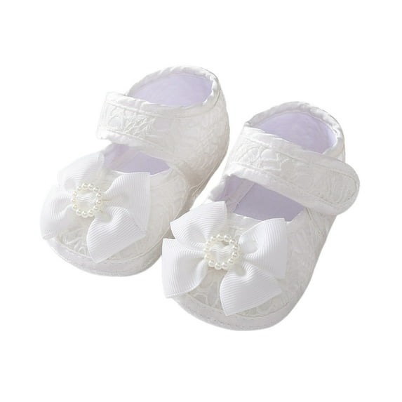 Huowey Kids Baby Shoes Fashionable Simple Cute Flower Decoration Hook Loop Lightweight Walking Shoes Breathable Footwear, 6-10 Months